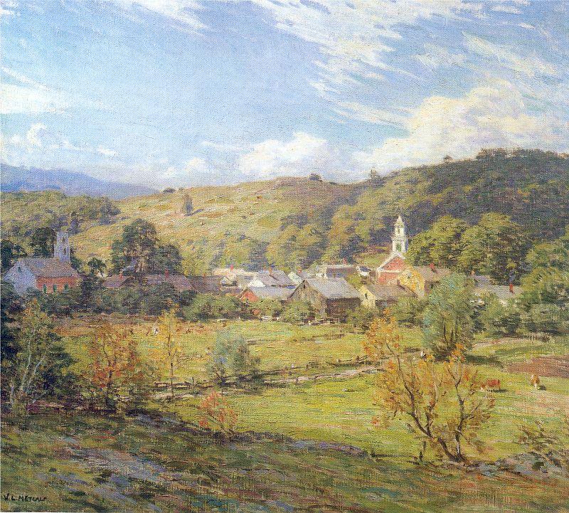 Metcalf, Willard Leroy The Village- September Morning china oil painting image